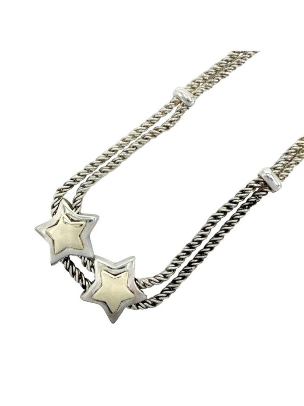 Tiffany & Co Necklace Double Fusta Rope YG Silver Yellow Gold